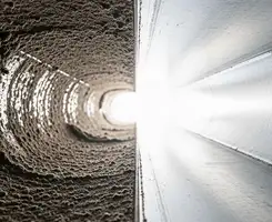 air duct cleaning services showing interior duct system inspection and cleaning in Arvada, CO