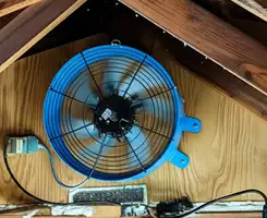 attic fan services with installed attic ventilation fan system in Arvada, CO